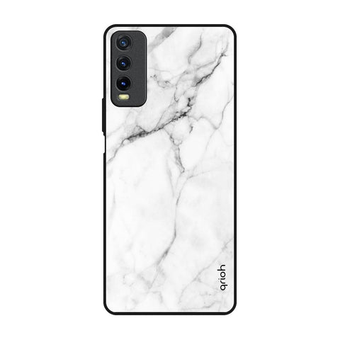 Modern White Marble Glossy Case for Vivo Y20