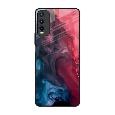 Blue & Red Smoke Glossy Case for Vivo Y20