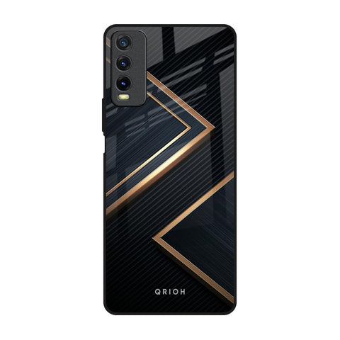 Sleek Golden & Navy Glossy Case for Vivo Y20