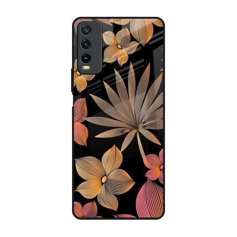 Lines Pattern Flowers Glossy Case for Vivo Y20