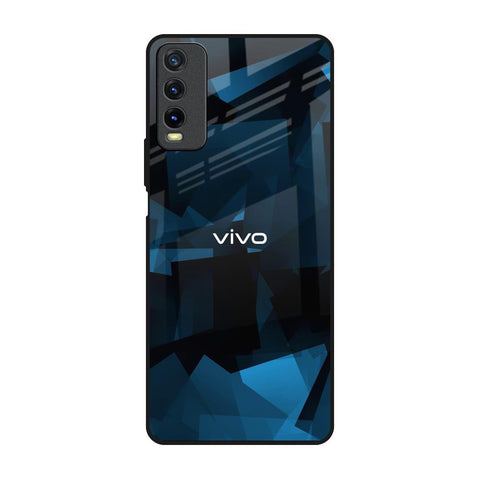 Polygonal Blue Box Glossy Case For Vivo Y20