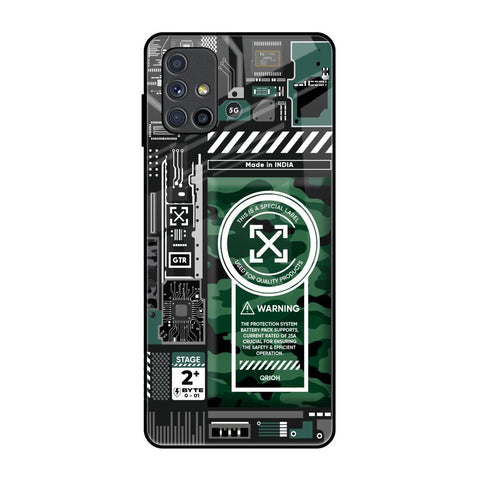 Green Camo Circuit Glossy Case for Samsung Galaxy M51