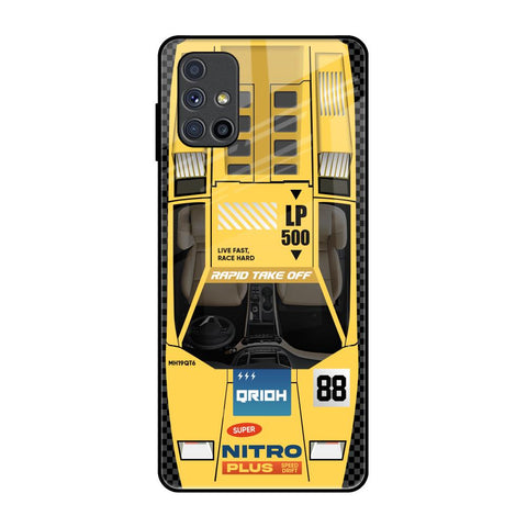 Yellow Racing Car Glossy Case for Samsung Galaxy M51