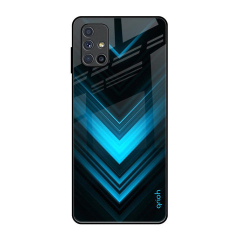 Vertical Blue Arrow Glossy Case For Samsung Galaxy M51
