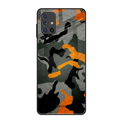 Camouflage Orange Glossy Case For Samsung Galaxy M51