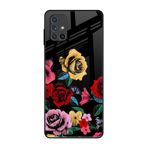 Floral Decorative Glossy Case For Samsung Galaxy M51