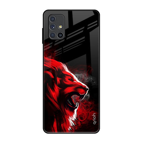 Red Angry Lion Glossy Case for Samsung Galaxy M51