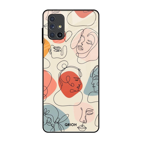 Abstract Faces Glossy Case for Samsung Galaxy M51