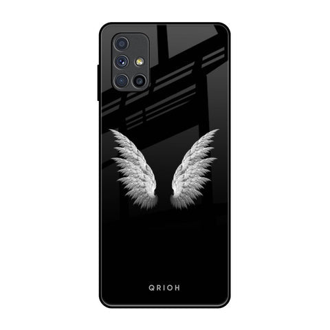 White Angel Wings Glossy Case for Samsung Galaxy M51