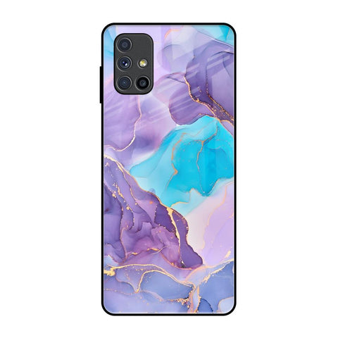 Alcohol ink Marble Glossy Case for Samsung Galaxy M51