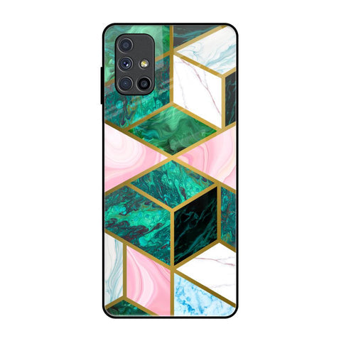 Seamless Green Marble Glossy Case for Samsung Galaxy M51
