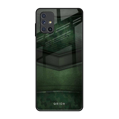 Green Leather Glossy Case for Samsung Galaxy M51