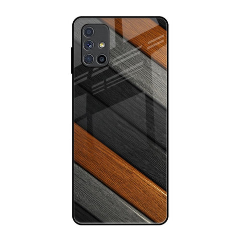 Tri Color Wood Glossy Case for Samsung Galaxy M51
