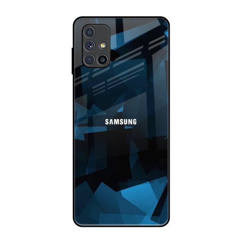 Polygonal Blue Box Glossy Case For Samsung Galaxy M51