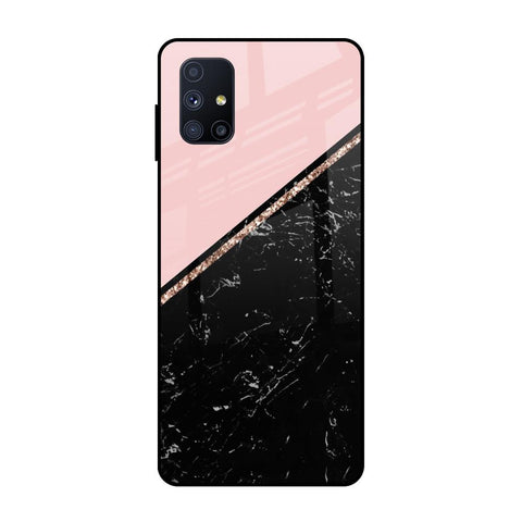 Marble Texture Pink Glossy Case For Samsung Galaxy M51