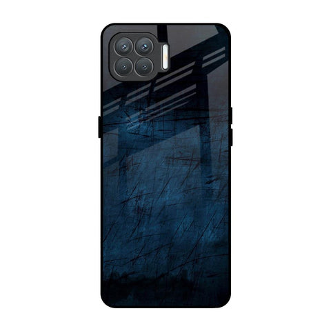 Dark Blue Grunge Glossy Case for Oppo F17 Pro