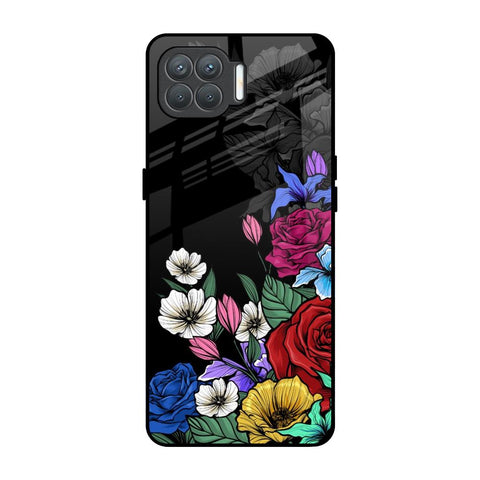 Rose Flower Bunch Art Glossy Case for Oppo F17 Pro