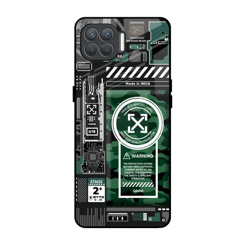 Green Camo Circuit Glossy Case for Oppo F17 Pro
