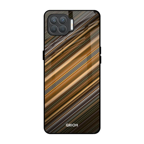 Diagonal Slash Pattern Glossy Case for Oppo F17 Pro
