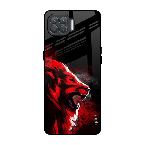 Red Angry Lion Glossy Case for Oppo F17 Pro