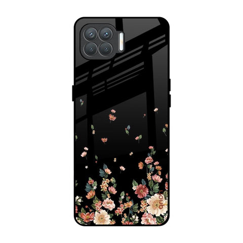 Floating Floral Print Glossy Case for Oppo F17 Pro