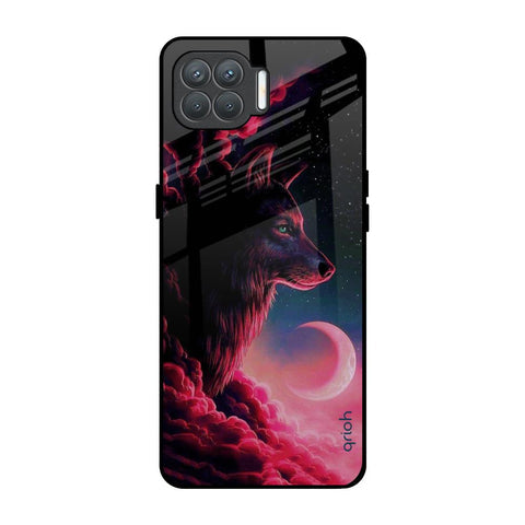 Moon Wolf Glossy Case for Oppo F17 Pro