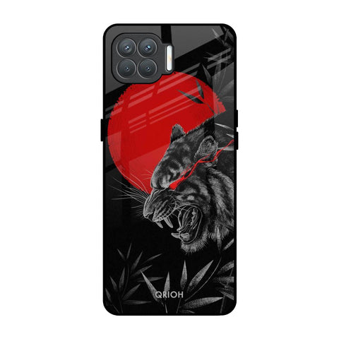 Red Moon Tiger Glossy Case for Oppo F17 Pro