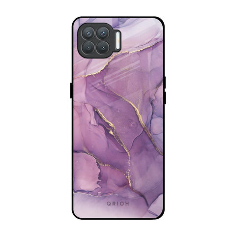 Purple Gold Marble Glossy Case for Oppo F17 Pro