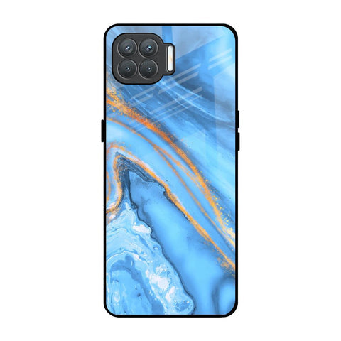 Vibrant Blue Marble Glossy Case for Oppo F17 Pro