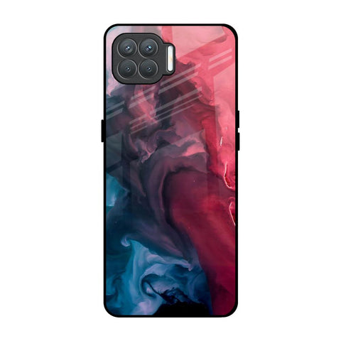 Blue & Red Smoke Glossy Case for Oppo F17 Pro