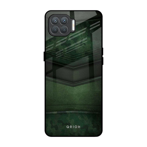 Green Leather Glossy Case for Oppo F17 Pro