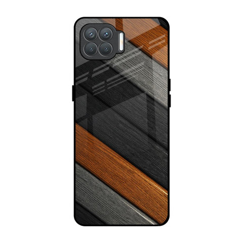 Tri Color Wood Glossy Case for Oppo F17 Pro