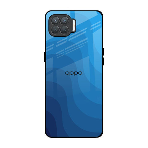 Blue Wave Abstract Glossy Case for Oppo F17 Pro