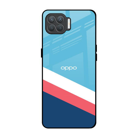 Pink & White Stripes Glossy Case For Oppo F17 Pro