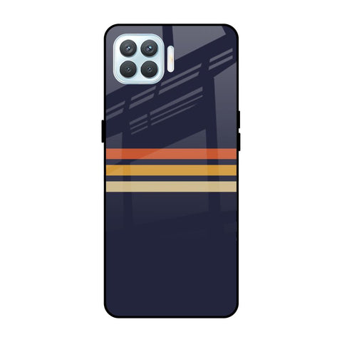 Tricolor Stripes Glossy Case For Oppo F17 Pro