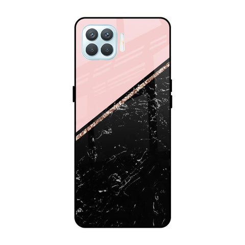 Marble Texture Pink Glossy Case For Oppo F17 Pro