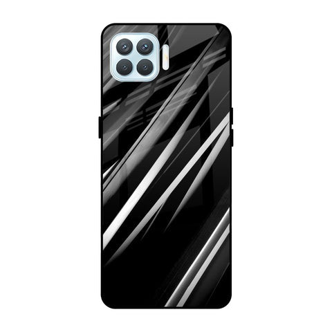 Black & Grey Gradient Glossy Case For Oppo F17 Pro