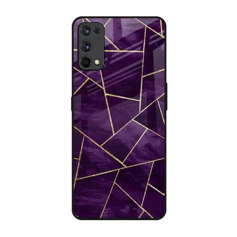 Geometric Purple Glossy Case For Realme 7 Pro