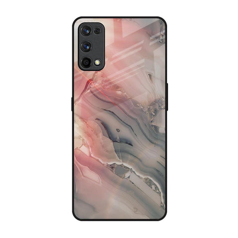 Pink And Grey Marble Glossy Case For Realme 7 Pro