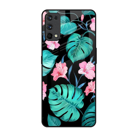 Tropical Leaves & Pink Flowers Glossy Case for Realme 7 Pro