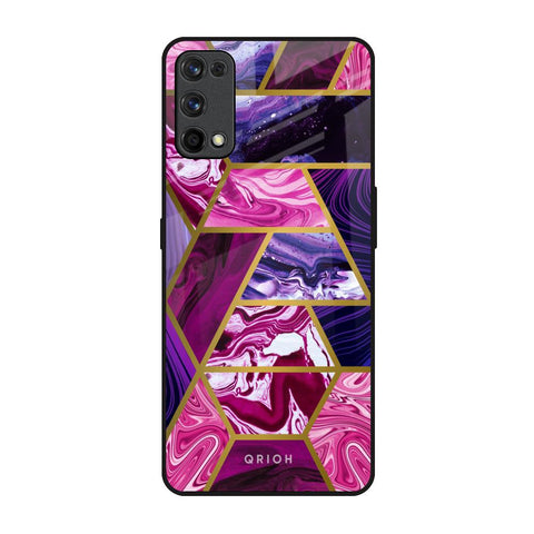 Electroplated Geometric Marble Glossy Case for Realme 7 Pro