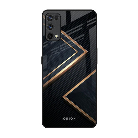 Sleek Golden & Navy Glossy Case for Realme 7 Pro