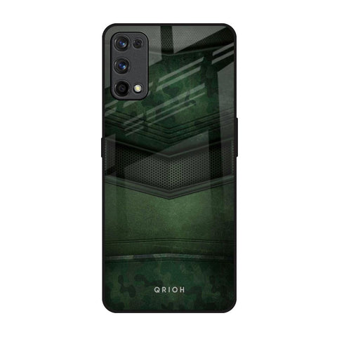 Green Leather Glossy Case for Realme 7 Pro