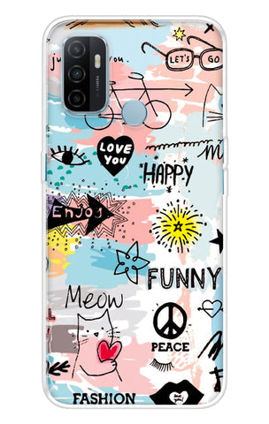 Happy Doodle Soft Cover for Oppo A53