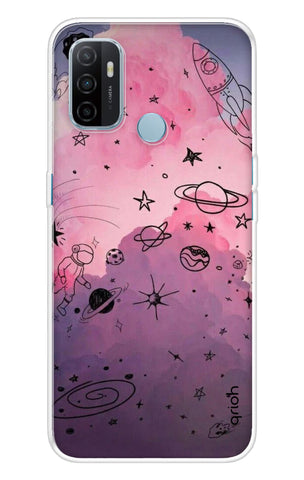 Space Doodles Art Soft Cover For Oppo A53