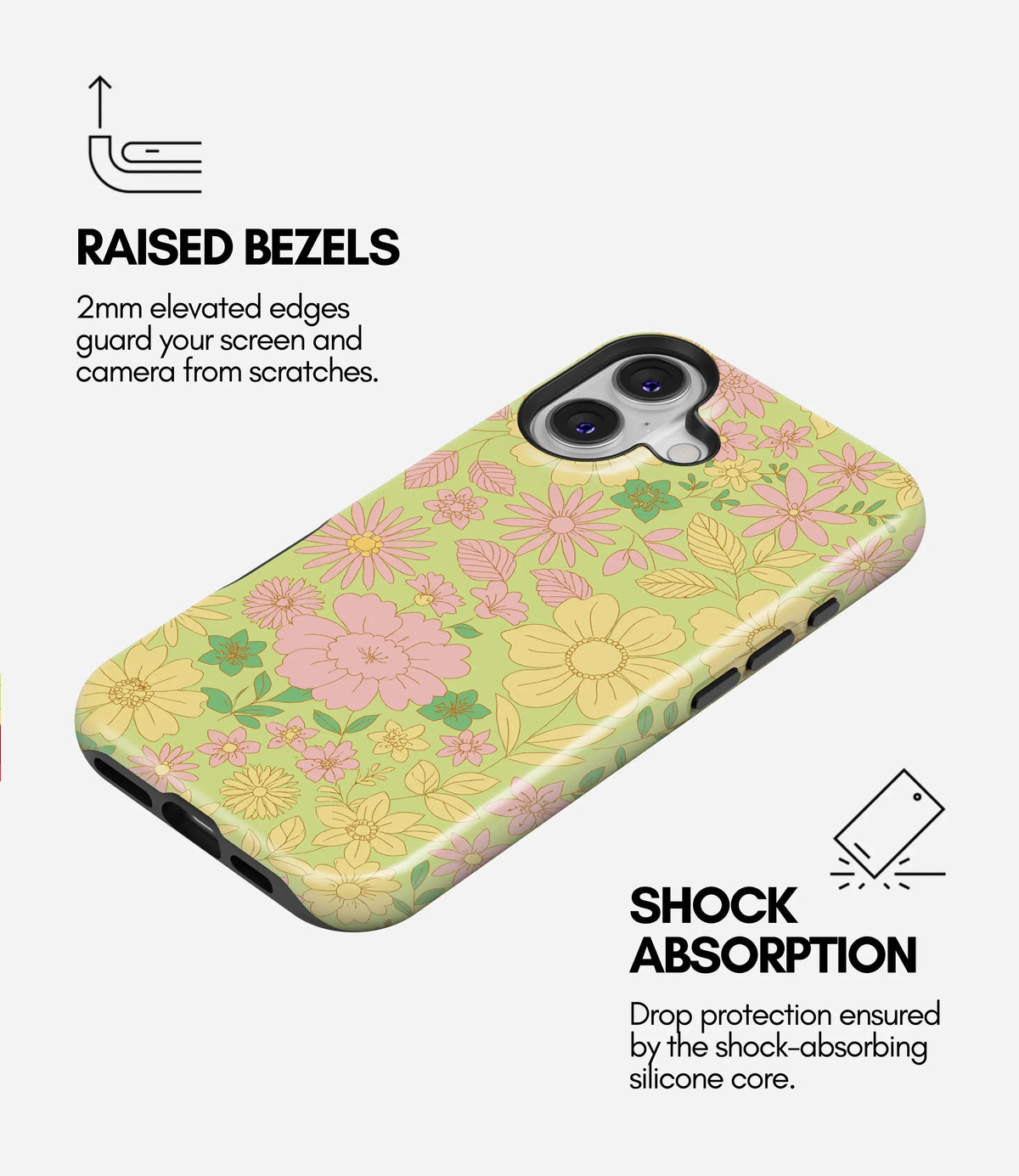 Spring Doodle Garden Premium Tough Shining Phone Case (Double Layer) Available For All iPhone Models