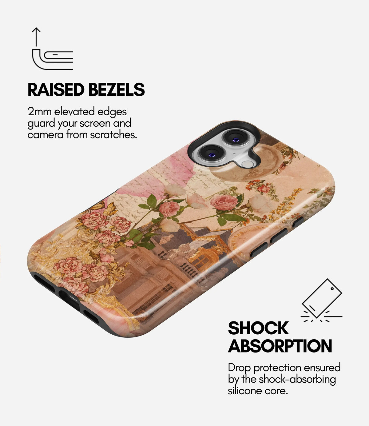 Roses & Royalty Premium Tough Shining Phone Case (Double Layer) Available For All iPhone Models