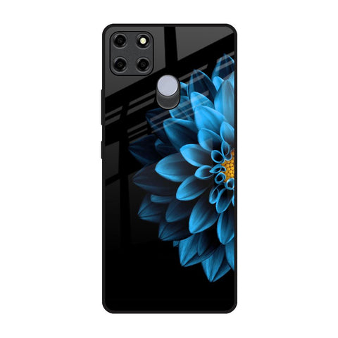 Half Blue Flower Glossy Case for Realme C12