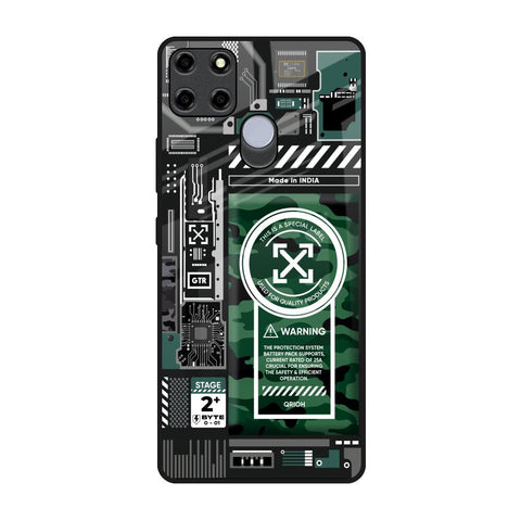 Green Camo Circuit Glossy Case for Realme C12