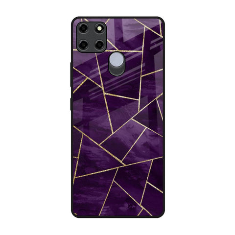 Geometric Purple Glossy Case For Realme C12